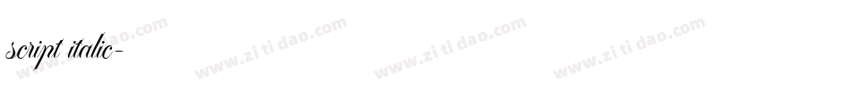 script italic字体转换